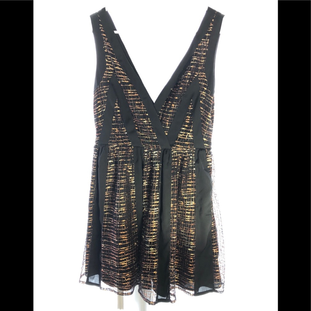 Size large metallic gold and black dress